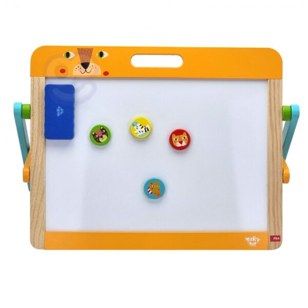 TOOKY TOY Tablica Edukacyjna 2w1 Magnetyczna Kredowa dla Dzieci Magnesy Gąbka 6 el. - obrazek 7