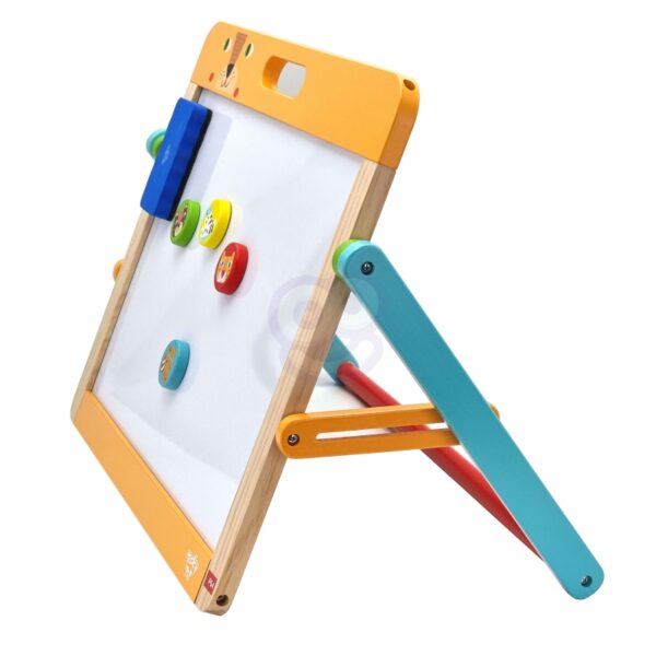 TOOKY TOY Tablica Edukacyjna 2w1 Magnetyczna Kredowa dla Dzieci Magnesy Gąbka 6 el. - obrazek 8