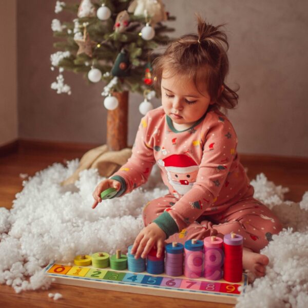 WOOPIE GREEN Układanka Nauka Liczenia i Kolorów Montessori 56 el. - obrazek 12