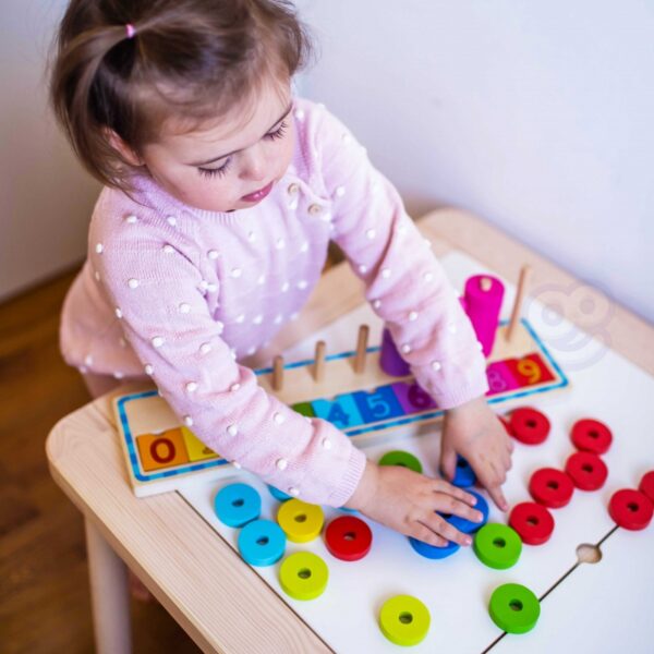 WOOPIE GREEN Układanka Nauka Liczenia i Kolorów Montessori 56 el. - obrazek 10