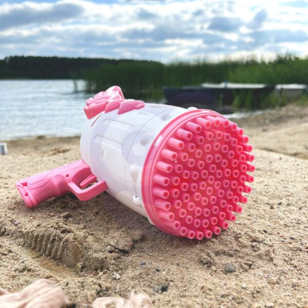 WOOPIE Pistolet do Robienia Baniek Mydlanych 91 Otworów Różowy - obrazek 2
