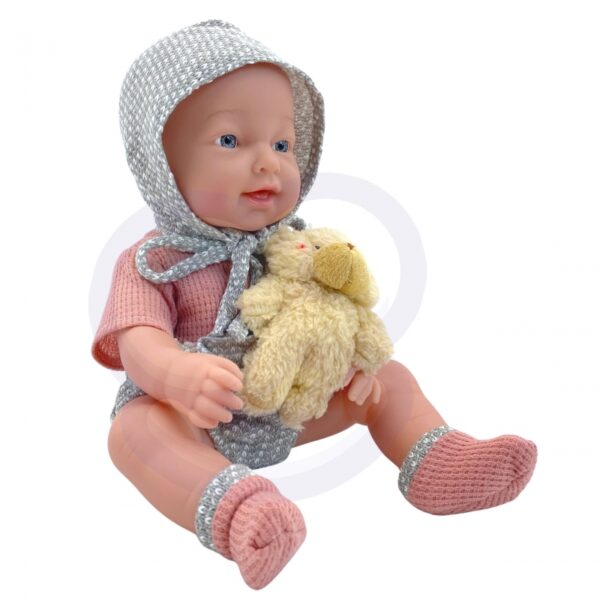 WOOPIE ROYAL Lalka Bobas 36 cm w Ubranku z Misiem Akcesoria do Karmienia - obrazek 2