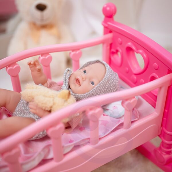 WOOPIE ROYAL Lalka Bobas 36 cm w Ubranku z Misiem Akcesoria do Karmienia - obrazek 9