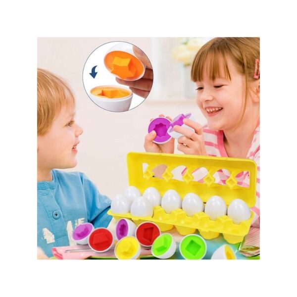 ﻿ WOOPIE Układanka Jajka Montessori - Dopasuj Kształty i Kolory - obrazek 5